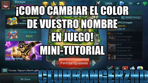 Mobile Legends COMO CAMBIAR EL COLOR DE VUESTRO NOMBRE EN JUEGO MINI