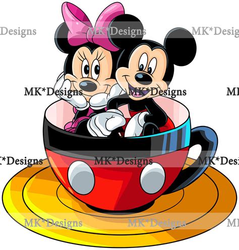 Mouse Teacup Dtf Transfer Mkdesigns Fabric