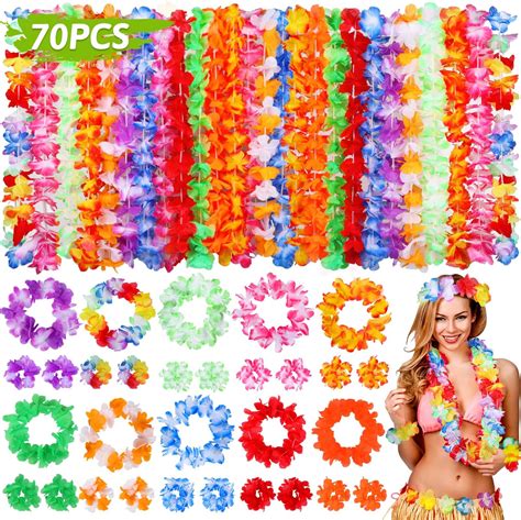 Amazon Nucifer 70PCS Hawaiian Leis For Luau Party Decorations