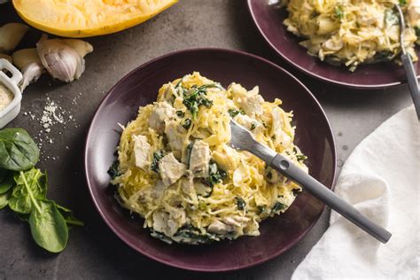 Spinach Artichoke Chicken Spaghetti Squash More Healthy Spaghetti