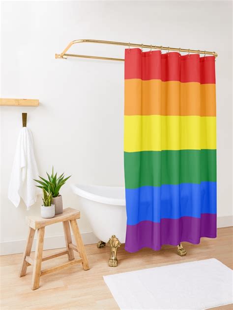 Pride Rainbow Flag Shower Curtain By Valentinahramov Rainbow Flag