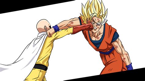 Saitama Vs Goku Ssj2 By Deboratesta On Deviantart