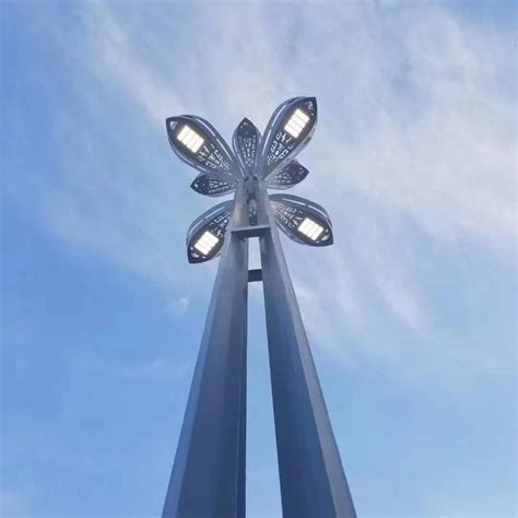 Galvanized Steel High Mast Street Light Pole China Street Light Pole