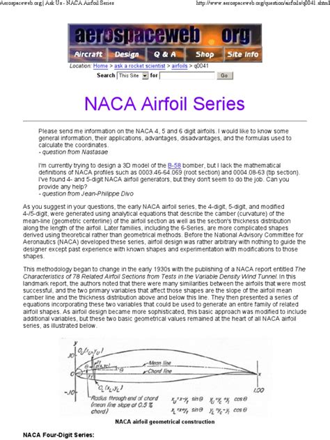 NACA Airfoil Series | PDF | Airfoil | Aerospace Engineering