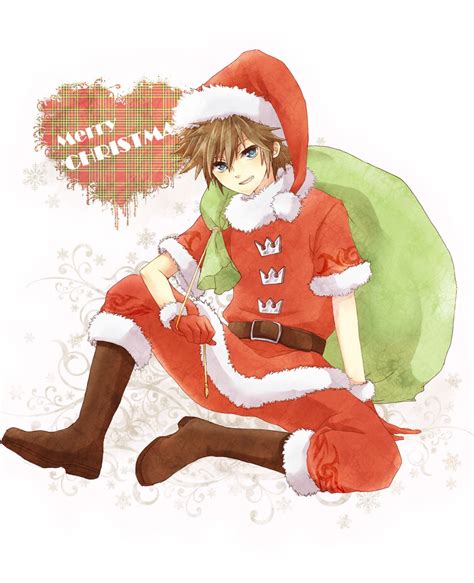 Sora Kingdom Hearts Christmas Kingdom Hearts Fanart Kingdom Hearts