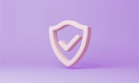 Premium Photo Minimal Safe Symbol On Purple Background 3d Rendering