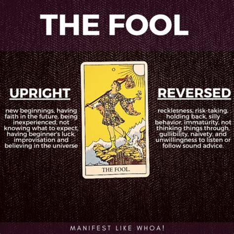 The Fool Tarot Card Meanings Manifest Like Whoa