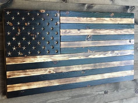 Charred American Flag American Flag Wood Flag Wooden Flag Burned