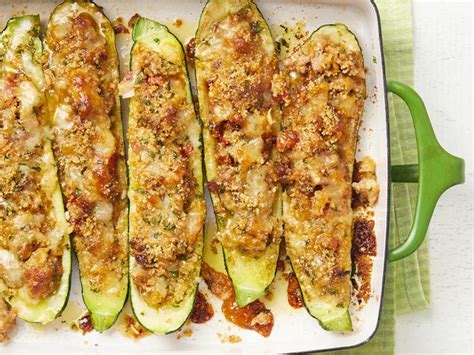 Sausage Stuffed Zucchini Boats Recipe Nancy Fuller Food Network