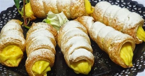 Conos O Ca As De Hojaldre Rellenas Con Thermomix Crema Pastelera Con