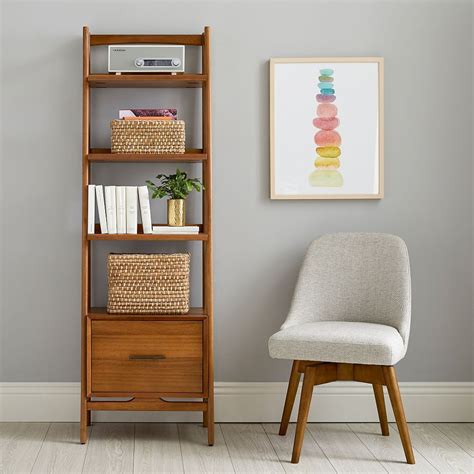 West Elm X Pbt Mid Century 22 Bookshelf With Storage Drawer Acorn