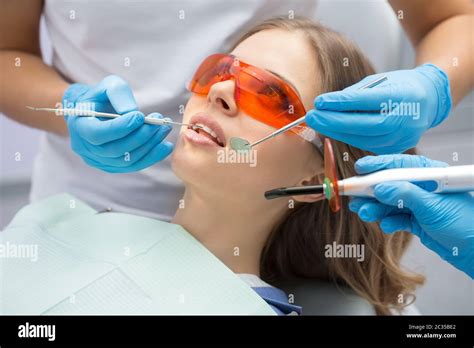 Tooth Filling Ultraviolet Lamp Stock Photo Alamy