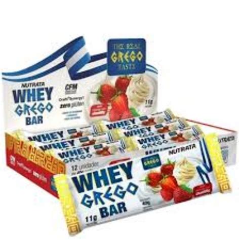 Whey Grego Bar 12 Barras De 40g Nutrata Shopee Brasil