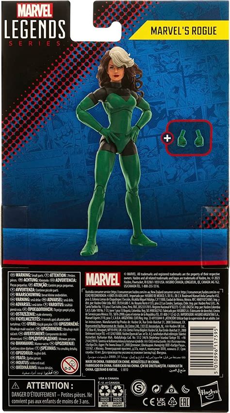 Figura Pícara Marvels Rogue X Men Marvel Legends Articulada 15 Cms