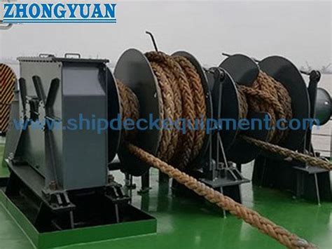 Double Drum Single Warping End Electric Hydraulic Mooring Winch Ship