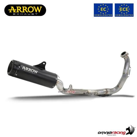 Arrow Full System Exhaust Rebel Approved In Inox Dark For Yamaha