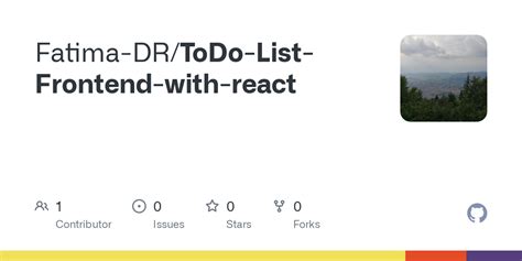 Github Fatima Dr Todo List Frontend With React