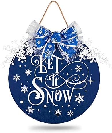 Amazon Deroro Let It Snow Snowman Sign For Front Door Decor