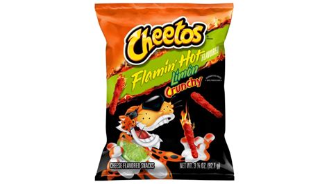 Hot Cheetos Flamin Hot Crunchy Limon Cheese Flavored Snacks 3 25 Oz