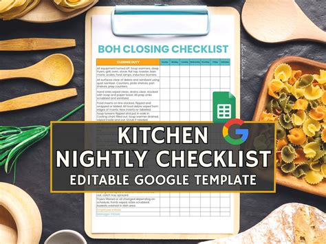 Kitchen Closing Checklist For Restaurants Professional Kitchens BOH