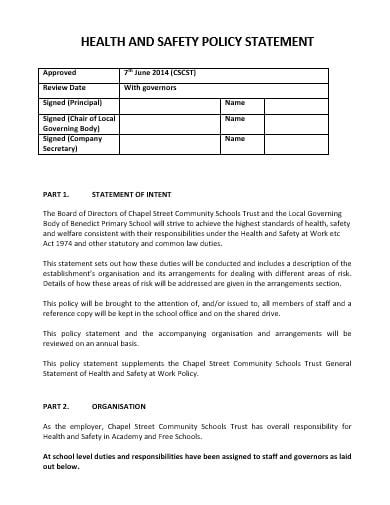 Health And Safety Method Statement Template For Free Free Templates