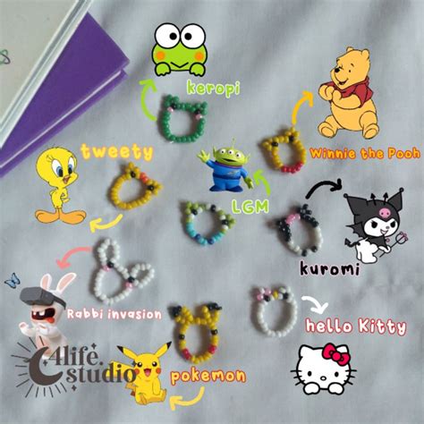 Jual Baca Deskripsi Ring Beads Cincin Manik Karakter Kartun Cartoon