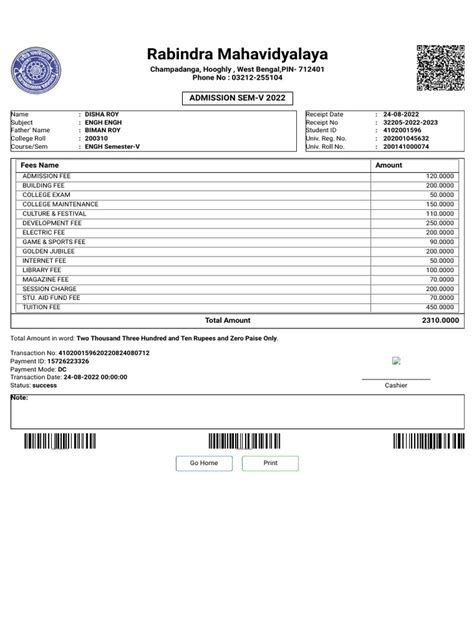 Cash Receipt | PDF | Fee | Banking