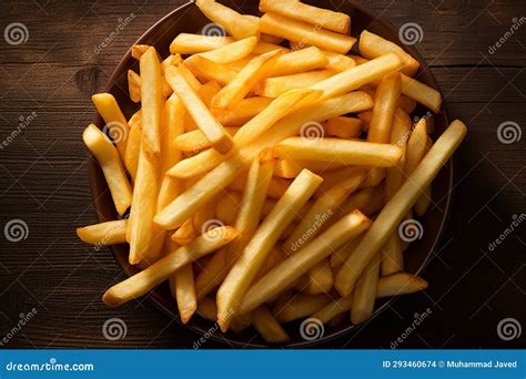 A Mouthwatering Close Up of French Fries from a Birds Eye Perspective ...