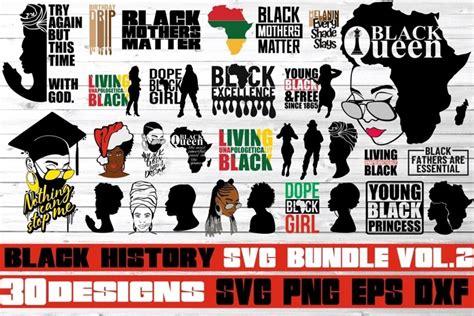 30x Black History Svg Bundle Melanin Svg Black Women Bhm