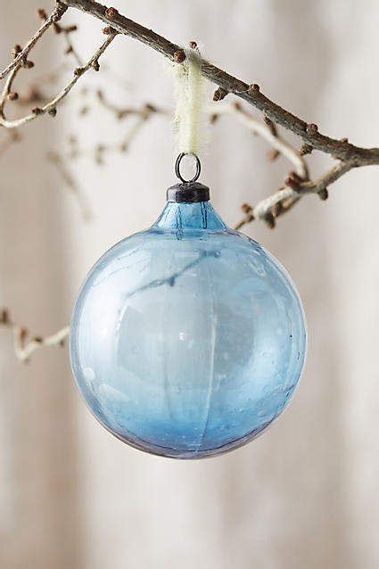 Anthropologie Recycled Glass Globe Ornament Globe Ornament Glass Globe Recycled Glass