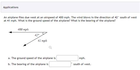 Solved Applications An Airplane Flies Due West At An Chegg