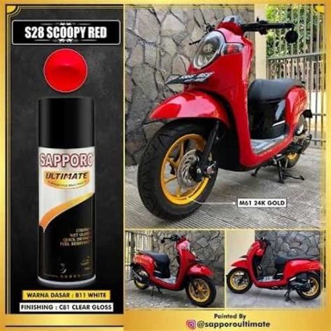 Jual Cat Semprot Sapporo Ultimate Scoopy Red S28 400 Ml Di Seller