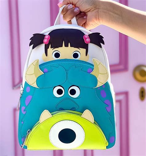 Loungefly Disney Pixar Monsters Inc Boo Mike Sully Cosplay Mini Backpack