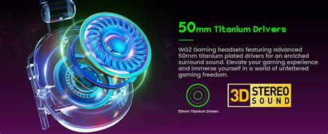 Weseary Wg2 Wireless Gaming Headsets With Microphone For