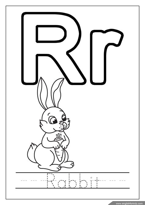 Letter R Coloring Worksheet Printable