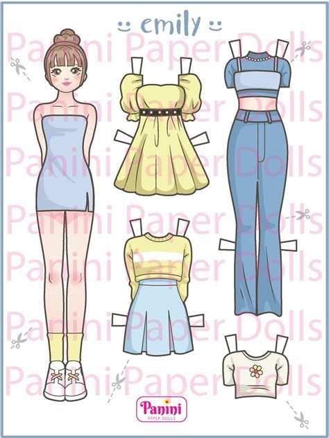 Printable Paper Doll Dress Up Girls Korean Paper Doll Kpop Doll