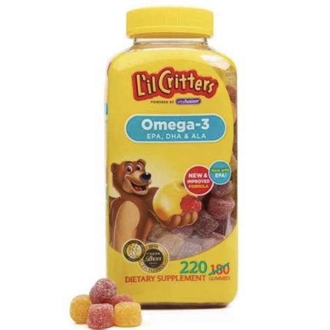 Lil Critters Omega 3 Epa Dha Ala Infantil 220 Gomas em Promoção na