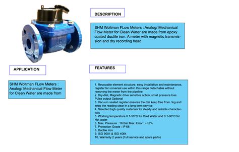 Shm Woltman Flow Meter Pt Sriayu Multi Kreasi