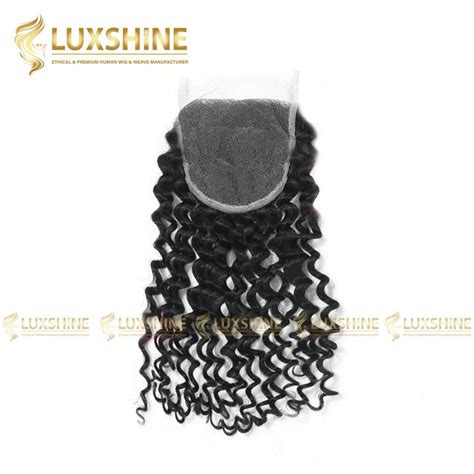 Loose Curly Black Lace Closure Luxshine Hair