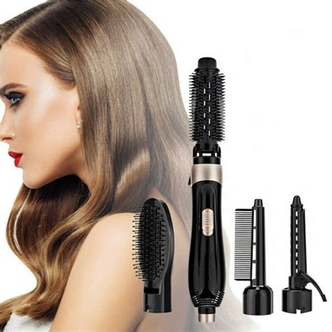 Negative Ion Blow Styler Hair Dryer Brush Volumizer In One Curler Straightener Brush Lightweight