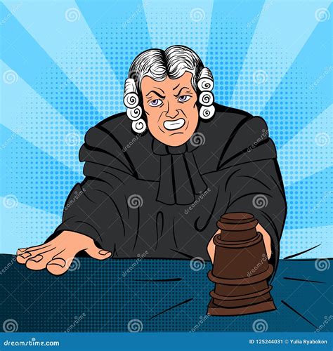 Angry Judge Emoji Emoticon Vector Illustration