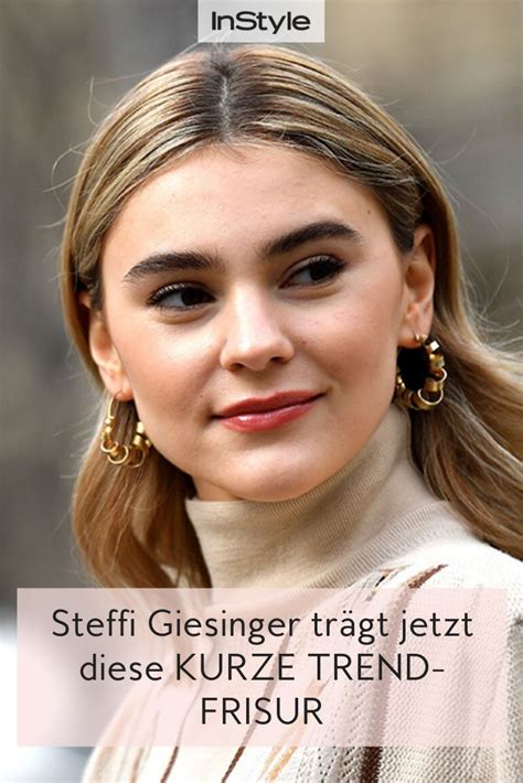 Trend Frisur Stefanie Giesinger trägt ihre Haare als Short Bob