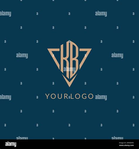 Kb Logo Initials Triangle Shape Style Creative Logo Design Vector