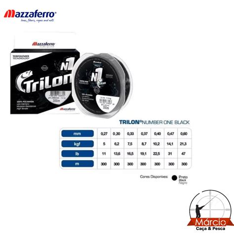 linha  pesca trilon number  black  metros mazaferro shopee