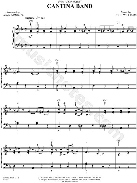 22 Star Wars Cantina Band Sheet Music Piano Ideas · Music Notes