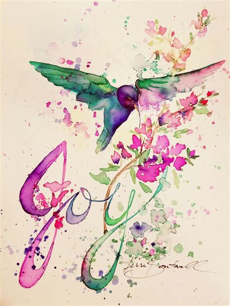 Hummingbird Joy Watercolor Artist Kerri Boutwell In 2024 Watercolor