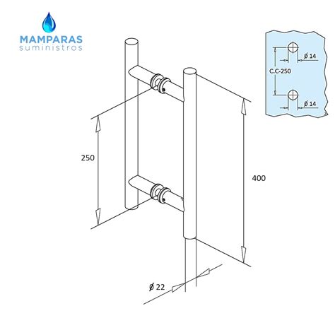 Tirador Negro Mate Para Puerta De Cristal Tirador Negro Mate Para