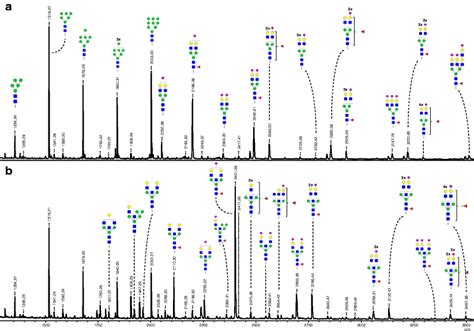 Negative Ion Mode Maldi Tof Ms Spectra Of Aa Labeledn Glycans Released