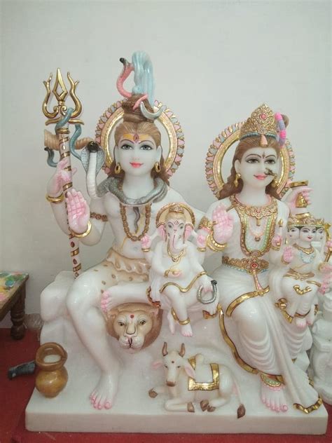 Painted Hindu Gauri Shankar Marble Statue At Rs In Jaipur Id