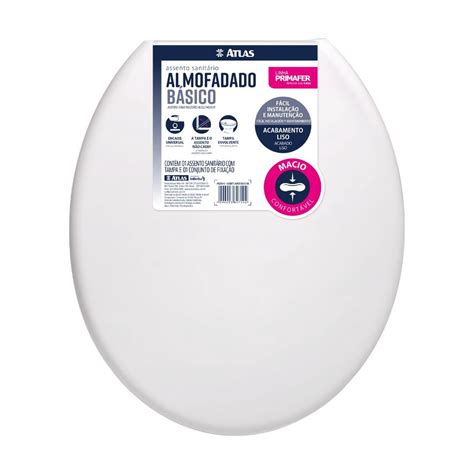 ASSENTO SANITÁRIO ALMOFADADO ATLAS PRIMAFER BÁSICO BRANCO Shopee Brasil